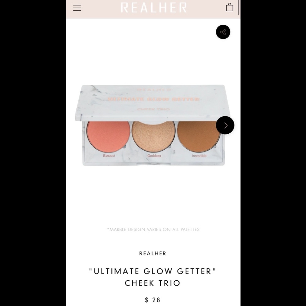 REALHER ULTIMATE GLOW cheek trio